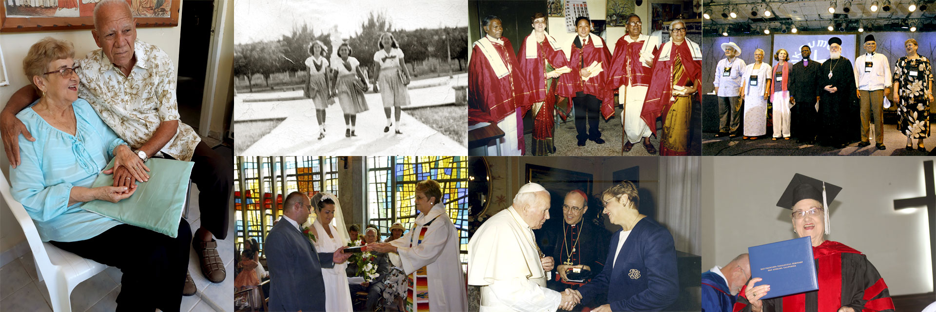 Collage de fotos de la vida de la Rev. Ofelia Ortega